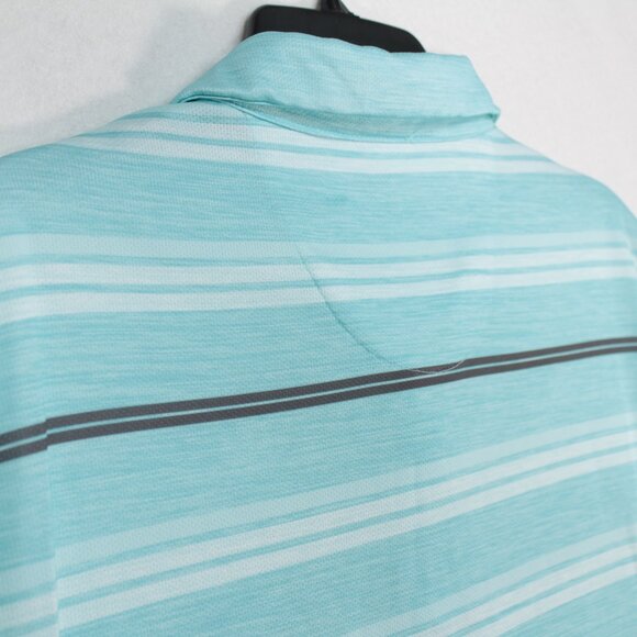 Ben Hogan Polo Men's Large Blue Short Sleeve Striped - Picture 7 of 10
